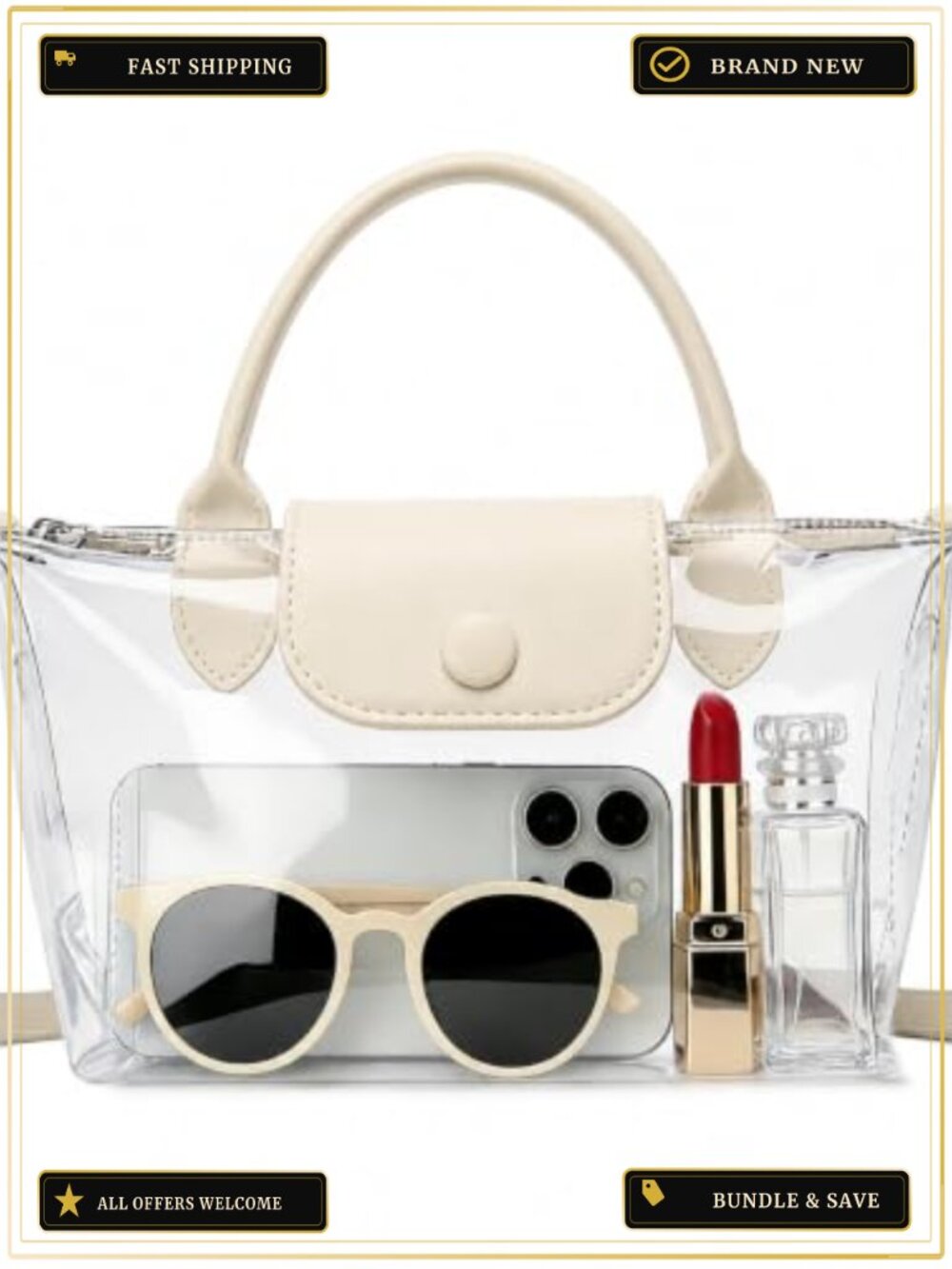 Clear Stadium Approved Crossbody Bag for Women Concerts TPU